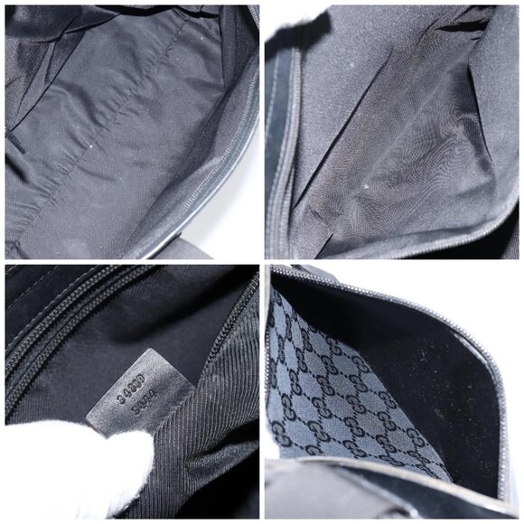 GUCCI GG Canvas Tote Bag Black Silver 34339 Auth yk19701 - Picture 15 of 16